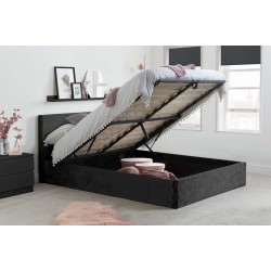 Berlin Ottoman Bed Frame (Black Crush)