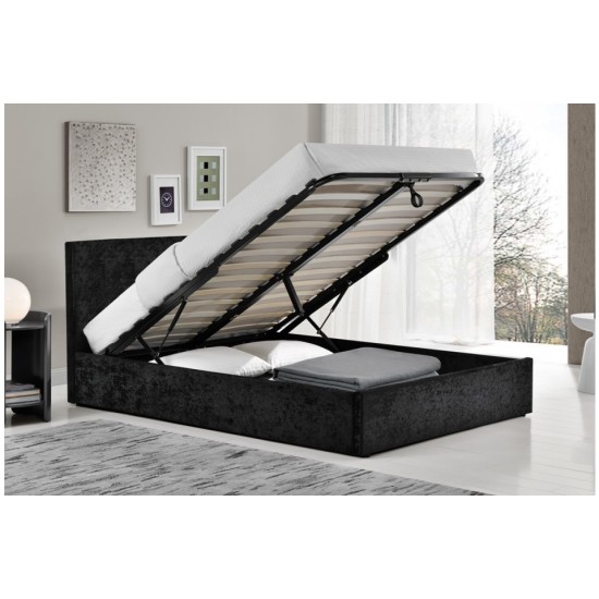 Berlin Ottoman Bed Frame (Black Crush)