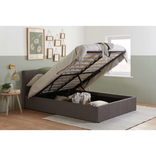 Berlin Ottoman Bed Frame (Grey Linen)
