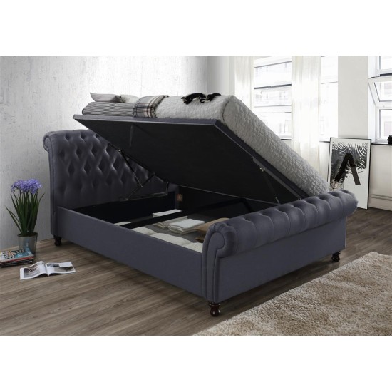 Castello Ottoman Bed Frame (Charcoal) 