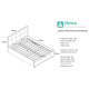 Hannover Ottoman Bed (Steel Crush) 