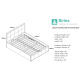 Hannover Ottoman Bed (Steel Crush) 