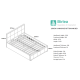 Hannover Ottoman Bed (Steel Crush) 