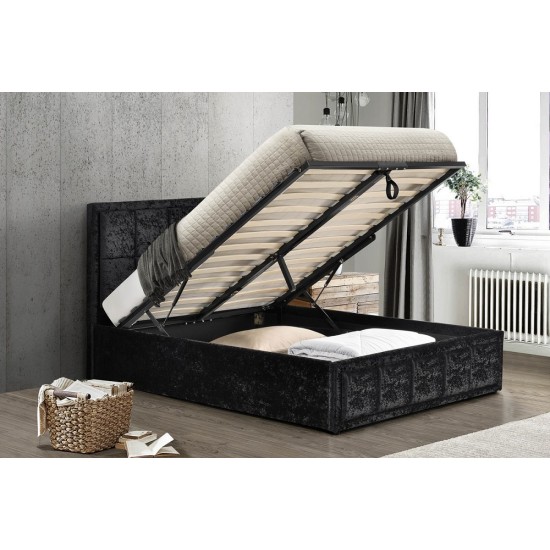 Hannover Ottoman Bed (Black Crush) 