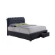 Valentino Bed + 2 Drawers (Charcoal)