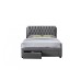 Valentino Bed + 2 Drawers (Grey)