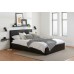 Berlin Ottoman Bed Frame (Black Leather)