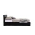 Berlin Ottoman Bed Frame (Black Leather)