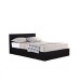 Berlin Ottoman Bed Frame (Black Leather)