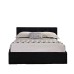 Berlin Ottoman Bed Frame (Black Leather)