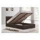 Berlin Ottoman Bed Frame (Black Leather)