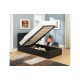 Berlin Ottoman Bed Frame (Black Leather)