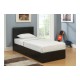 Berlin Ottoman Bed Frame (Black Leather)