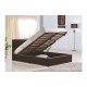 Berlin Ottoman Bed Frame (Brown Leather)