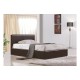 Berlin Ottoman Bed Frame (Brown Leather)