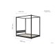 Darwin Four Poster Bed Frame (Black)