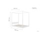 Darwin Four Poster Bed Frame (White)