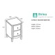 Elysee Bedside (Assembled)