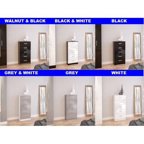 Lynx 5 Drawer Chest (5 Colours)