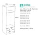 Lynx 2 Door Combi Wardrobe (White)   *Out Of Stock* 