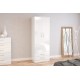 Lynx 2 Door Combi Wardrobe (White)   *Out Of Stock* 