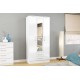 Lynx 3 Door Combi Wardrobe with Mirror (5 Colours)