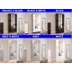 Lynx 4 Door Combi Wardrobe with Mirror (5 Colours)