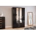 Lynx 4 Door Combi Wardrobe with Mirror (5 Colours)