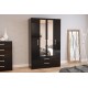 Lynx 4 Door Combi Wardrobe with Mirror (5 Colours)