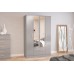 Lynx 4 Door Combi Wardrobe with Mirror (5 Colours)