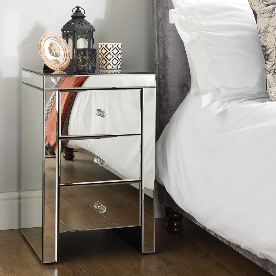 Seville 3 Drawer Bedside (Assembled)  
