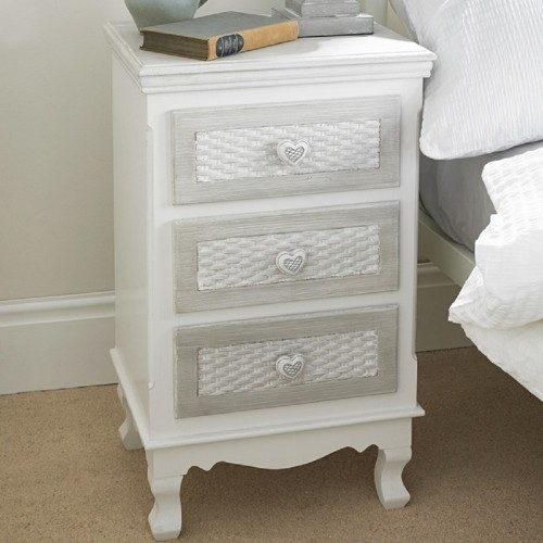 Brittany 3 Drawer Bedside [Assembled] 