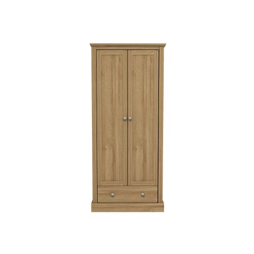 Devon 2 Door + 1 Drawer Wardrobe (Oak)