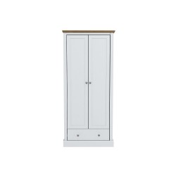 Devon 2 Door + 1 Drawer Wardrobe (White)