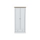 Devon 2 Door + 1 Drawer Wardrobe (White)