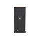 Devon 2 Door + 1 Drawer Wardrobe (Charcoal)