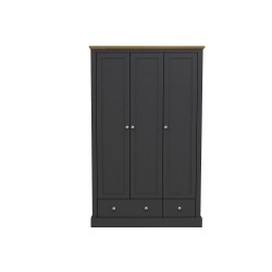 Devon 3 Door + 2 Drawer Wardrobe (Charcoal)