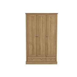 Devon 3 Door + 2 Drawer Wardrobe (Oak) 