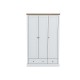 Devon 3 Door + 2 Drawer Wardrobe (White)