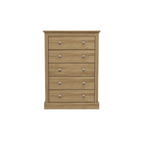 Devon 5 Drawer Chest (Oak)