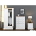 Devon 5 Drawer Chest (White)