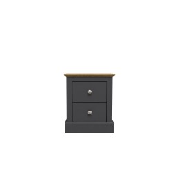Devon 2 Drawer Bedside (Charcoal) 