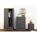 Devon 2 Drawer Bedside (Charcoal) 