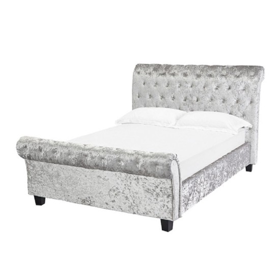 Isabella Sleigh Bed (Silver) 